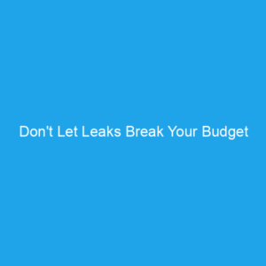 Don’t Let Leaks Break Your Budget