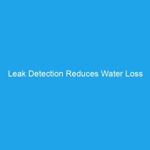 Leak Detection Reduces Water Loss