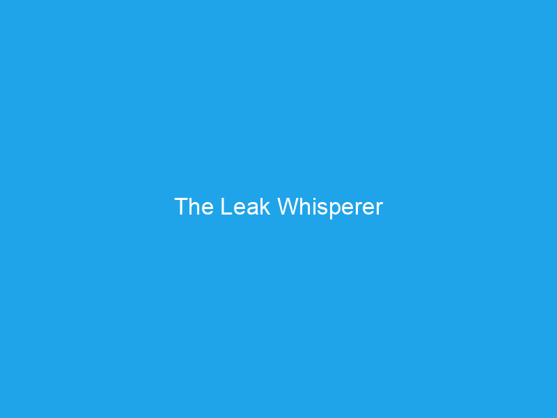 The Leak Whisperer